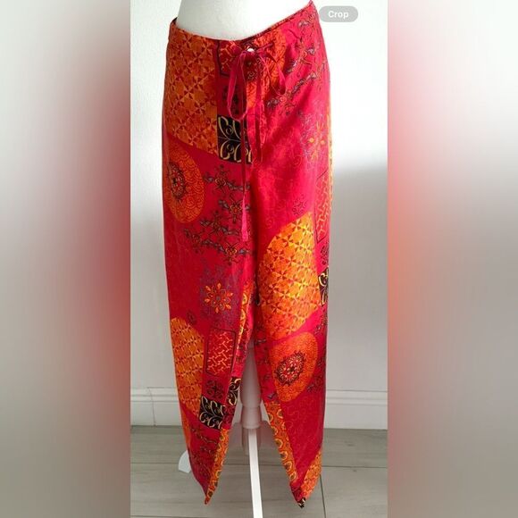 Shimera silk straight leg pijama red XL preowned. - Picture 1 of 2